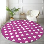 - RealHomes Dijital Baskılı Kaymaz Tabanlı Comfort Yuvarlak Halı - Realhomes  Realhomes Puantiyeli Dijital Baskılı Pembe Koridor ve Antre Yıkanabilir Kaymaz Tabanlı Yuvarlak Halı Realhomes