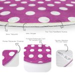 - RealHomes Dijital Baskılı Kaymaz Tabanlı Comfort Yuvarlak Halı - Realhomes  Realhomes Puantiyeli Dijital Baskılı Pembe Koridor ve Antre Yıkanabilir Kaymaz Tabanlı Yuvarlak Halı Realhomes