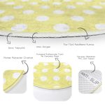 Realhomes Puantiyeli Dijital Baskılı Gold Koridor ve Antre Yıkanabilir Kaymaz Tabanlı Yuvarlak Kadife Halı Realhomes