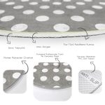 - RealHomes Dijital Baskılı Kaymaz Tabanlı Comfort Yuvarlak Halı - Realhomes  Realhomes Puantiyeli Dijital Baskılı Gri Koridor ve Antre Yıkanabilir Kaymaz Tabanlı Yuvarlak Kadife Halı Realhomes