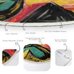 - RealHomes Dijital Baskılı Kaymaz Tabanlı Comfort Yuvarlak Halı - Realhomes Realhomes Müzik Temalı Soyut Kadın Motifli Renkli Outdoor Yıkanabilir Kaymaz Tabanlı Yuvarlak Kadife Halı Realhomes