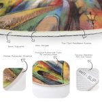 - RealHomes Dijital Baskılı Kaymaz Tabanlı Comfort Yuvarlak Halı - Realhomes  Renkli Sulu Boya Çizimli Gece Kondu Evleri Motifli Outdoor Yıkanabilir Kaymaz Tabanlı Yuvarlak Halı Realhomes