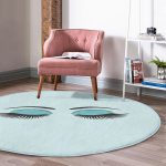 - RealHomes Dijital Baskılı Kaymaz Tabanlı Comfort Yuvarlak Halı - Realhomes Realhomes Modern Kirpik Dijital Baskılı Lacivert Yatak Odası Yıkanabilir Kaymaz Tabanlı Yuvarlak Halı Realhomes