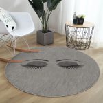 - RealHomes Dijital Baskılı Kaymaz Tabanlı Comfort Yuvarlak Halı - Realhomes  Realhomes Modern Kirpik Dijital Baskılı Gri Yatak Odası Yıkanabilir Kaymaz Tabanlı Yuvarlak Kadife Halı Realhomes