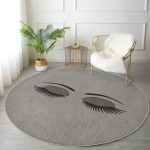 - RealHomes Dijital Baskılı Kaymaz Tabanlı Comfort Yuvarlak Halı - Realhomes  Realhomes Modern Kirpik Dijital Baskılı Gri Yatak Odası Yıkanabilir Kaymaz Tabanlı Yuvarlak Kadife Halı Realhomes