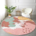 - RealHomes Dijital Baskılı Kaymaz Tabanlı Comfort Yuvarlak Halı - Realhomes  Realhomes Özel Tasarımlı Renkli Salon ve Oturma Odası Yıkanabilir Kaymaz Tabanlı Yuvarlak Halı Realhomes