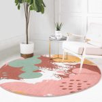 - RealHomes Dijital Baskılı Kaymaz Tabanlı Comfort Yuvarlak Halı - Realhomes  Realhomes Özel Tasarımlı Renkli Salon ve Oturma Odası Yıkanabilir Kaymaz Tabanlı Yuvarlak Halı Realhomes