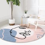 - RealHomes Dijital Baskılı Kaymaz Tabanlı Comfort Yuvarlak Halı - Realhomes Realhomes Bohemian Özel Tasarım Pembe Salon ve Oturma Odası Yıkanabilir Kaymaz Tabanlı Yuvarlak Halı Realhomes