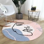 - RealHomes Dijital Baskılı Kaymaz Tabanlı Comfort Yuvarlak Halı - Realhomes Realhomes Bohemian Özel Tasarım Pembe Salon ve Oturma Odası Yıkanabilir Kaymaz Tabanlı Yuvarlak Halı Realhomes