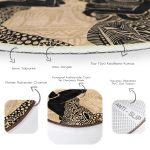 - RealHomes Dijital Baskılı Kaymaz Tabanlı Comfort Yuvarlak Halı - Realhomes Etnik Desen Zeminli Bebekli Afrika Kadın Motifli Modern Kahverengi Outdoor Yıkanabilir Kaymaz Tabanlı Yuvarlak Halı Realhomes