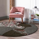 - RealHomes Dijital Baskılı Kaymaz Tabanlı Comfort Yuvarlak Halı - Realhomes Realhomes Gri Zemin Desenli Siyahi Kadın Motifli Siyah Outdoor Yıkanabilir Kaymaz Tabanlı Yuvarlak Halı Realhomes