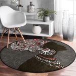 - RealHomes Dijital Baskılı Kaymaz Tabanlı Comfort Yuvarlak Halı - Realhomes Realhomes Gri Zemin Desenli Siyahi Kadın Motifli Siyah Outdoor Yıkanabilir Kaymaz Tabanlı Yuvarlak Halı Realhomes