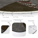 - RealHomes Dijital Baskılı Kaymaz Tabanlı Comfort Yuvarlak Halı - Realhomes Realhomes Gri Zemin Desenli Siyahi Kadın Motifli Siyah Outdoor Yıkanabilir Kaymaz Tabanlı Yuvarlak Halı Realhomes