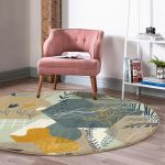 - RealHomes Dijital Baskılı Kaymaz Tabanlı Comfort Yuvarlak Halı - Realhomes  Geometrik Şekilli Bohemian Özel Tasarımlı Modern Renkli Salon ve Oturma Odası Yıkanabilir Kaymaz Tabanlı Yuvarlak Halı Realhomes