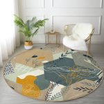 - RealHomes Dijital Baskılı Kaymaz Tabanlı Comfort Yuvarlak Halı - Realhomes  Geometrik Şekilli Bohemian Özel Tasarımlı Modern Renkli Salon ve Oturma Odası Yıkanabilir Kaymaz Tabanlı Yuvarlak Halı Realhomes