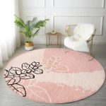 - RealHomes Dijital Baskılı Kaymaz Tabanlı Comfort Yuvarlak Halı - Realhomes  Realhomes Bohem Motifli Soft Tasarımlı Pembe Salon ve Oturma Odası Yıkanabilir Kaymaz Tabanlı Yuvarlak Halı Realhomes