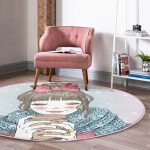 - RealHomes Dijital Baskılı Kaymaz Tabanlı Comfort Yuvarlak Halı - Realhomes  Fashion Girl Dijital Baskılı Modern Pembe Çocuk ve Genç Odası Yıkanabilir Kaymaz Tabanlı Yuvarlak Halı Realhomes