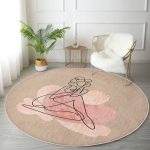 - RealHomes Dijital Baskılı Kaymaz Tabanlı Comfort Yuvarlak Halı - Realhomes  Realhomes Bohemian Özel Tasarım Kahverengi Banyo Yıkanabilir Kaymaz Tabanlı Yuvarlak Kadife Halı Realhomes