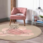 - RealHomes Dijital Baskılı Kaymaz Tabanlı Comfort Yuvarlak Halı - Realhomes  Realhomes Bohemian Özel Tasarım Kahverengi Banyo Yıkanabilir Kaymaz Tabanlı Yuvarlak Kadife Halı Realhomes