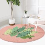 - RealHomes Dijital Baskılı Kaymaz Tabanlı Comfort Yuvarlak Halı - Realhomes  Realhomes Bohemian Özel Tasarım Pembe Banyo Yıkanabilir Kaymaz Tabanlı Yuvarlak Kadife Halı Realhomes