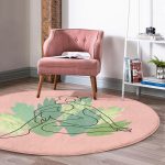 - RealHomes Dijital Baskılı Kaymaz Tabanlı Comfort Yuvarlak Halı - Realhomes  Realhomes Bohemian Özel Tasarım Pembe Banyo Yıkanabilir Kaymaz Tabanlı Yuvarlak Kadife Halı Realhomes