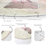 - RealHomes Dijital Baskılı Kaymaz Tabanlı Comfort Yuvarlak Halı - Realhomes  Realhomes Fashion Girl Dijital Baskılı Modern Pembe Ofis Yıkanabilir Kaymaz Tabanlı Yuvarlak Kadife Halı Realhomes