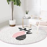 - RealHomes Dijital Baskılı Kaymaz Tabanlı Comfort Yuvarlak Halı - Realhomes  Realhomes Dijital Baskılı Puantiyeli Zemin Vazo Motifli Pembe Mutfak Yıkanabilir Kaymaz Tabanlı Yuvarlak Kadife Halı Realhomes