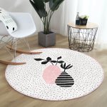 - RealHomes Dijital Baskılı Kaymaz Tabanlı Comfort Yuvarlak Halı - Realhomes  Realhomes Dijital Baskılı Puantiyeli Zemin Vazo Motifli Pembe Mutfak Yıkanabilir Kaymaz Tabanlı Yuvarlak Kadife Halı Realhomes