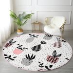 - RealHomes Dijital Baskılı Kaymaz Tabanlı Comfort Yuvarlak Halı - Realhomes Realhomes Puantiye Zemin Vazo Özel Tasarım Pembe Mutfak Yıkanabilir Kaymaz Tabanlı Yuvarlak Kadife Halı Realhomes