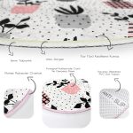 - RealHomes Dijital Baskılı Kaymaz Tabanlı Comfort Yuvarlak Halı - Realhomes Realhomes Puantiye Zemin Vazo Özel Tasarım Pembe Mutfak Yıkanabilir Kaymaz Tabanlı Yuvarlak Kadife Halı Realhomes