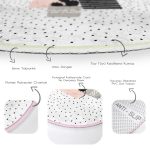 Realhomes Puantiyeli Zemin Kaktüs Tasarımlı Pembe Mutfak Yıkanabilir Kaymaz Tabanlı Yuvarlak Kadife Halı Realhomes