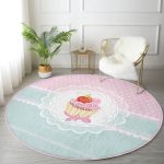 - RealHomes Dijital Baskılı Kaymaz Tabanlı Comfort Yuvarlak Halı - Realhomes Realhomes Cup Cake Dijital Baskılı Pembe Çocuk ve Genç Odası Yıkanabilir Kaymaz Tabanlı Yuvarlak Halı Realhomes