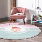 - RealHomes Dijital Baskılı Kaymaz Tabanlı Comfort Yuvarlak Halı - Realhomes Realhomes Cup Cake Dijital Baskılı Pembe Çocuk ve Genç Odası Yıkanabilir Kaymaz Tabanlı Yuvarlak Halı Realhomes