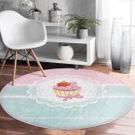 - RealHomes Dijital Baskılı Kaymaz Tabanlı Comfort Yuvarlak Halı - Realhomes Realhomes Cup Cake Dijital Baskılı Pembe Çocuk ve Genç Odası Yıkanabilir Kaymaz Tabanlı Yuvarlak Halı Realhomes