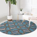 - RealHomes Dijital Baskılı Kaymaz Tabanlı Comfort Yuvarlak Halı - Realhomes  Kabartma Yüzey Geometrik Desenli Dijital Baskılı Gri Salon ve Oturma Odası Yıkanabilir Kaymaz Tabanlı Yuvarlak Halı Realhomes