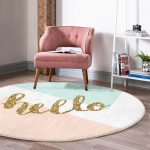 - RealHomes Dijital Baskılı Kaymaz Tabanlı Comfort Yuvarlak Halı - Realhomes  Gold Hello Yazılı Modern Motifler Dijital Baskılı Mutfak Yıkanabilir Kaymaz Tabanlı Yuvarlak Halı Realhomes