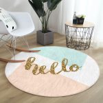 - RealHomes Dijital Baskılı Kaymaz Tabanlı Comfort Yuvarlak Halı - Realhomes  Gold Hello Yazılı Modern Motifler Dijital Baskılı Mutfak Yıkanabilir Kaymaz Tabanlı Yuvarlak Halı Realhomes