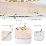 - RealHomes Dijital Baskılı Kaymaz Tabanlı Comfort Yuvarlak Halı - Realhomes  Gold Hello Yazılı Modern Motifler Dijital Baskılı Mutfak Yıkanabilir Kaymaz Tabanlı Yuvarlak Halı Realhomes