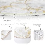 - RealHomes Dijital Baskılı Kaymaz Tabanlı Comfort Yuvarlak Halı - Realhomes  Açık Zemin Mermer Motifli Dijital Baskılı Modern Krem Salon ve Oturma Odası Yıkanabilir Kaymaz Tabanlı Yuvarlak Halı Realhomes