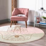 - RealHomes Dijital Baskılı Kaymaz Tabanlı Comfort Yuvarlak Halı - Realhomes  Fatma Ana Eli Motifli Dijital Baskılı Modern Renkli Salon ve Oturma Odası Yıkanabilir Kaymaz Tabanlı Yuvarlak Halı Realhomes