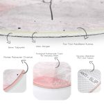 - RealHomes Dijital Baskılı Kaymaz Tabanlı Comfort Yuvarlak Halı - Realhomes  Pastel Renkli Onedraw Gül Resimli Dijital Baskılı Modern Pembe Yatak Odası Yıkanabilir Kaymaz Tabanlı Yuvarlak Halı Realhomes