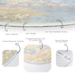 - RealHomes Dijital Baskılı Kaymaz Tabanlı Comfort Yuvarlak Halı - Realhomes  Renkli Zeminde Üçgen Desenli Dijital Baskılı Modern Salon ve Oturma Odası Yıkanabilir Kaymaz Tabanlı Yuvarlak Halı Realhomes