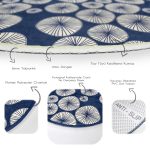 - RealHomes Dijital Baskılı Kaymaz Tabanlı Comfort Yuvarlak Halı - Realhomes  Renkli Zeminde Onedraw Çizimli Limon Dijital Baskılı Modern Lacivert Salon ve Oturma Odası Yıkanabilir Kaymaz Tabanlı Yuvarlak Halı Realhomes