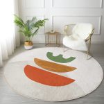 - RealHomes Dijital Baskılı Kaymaz Tabanlı Comfort Yuvarlak Halı - Realhomes  Pastel Renkli Zeminde Onedraw Çizimli Dijital Baskılı Modern Koridor ve Antre Yıkanabilir Kaymaz Tabanlı Yuvarlak Halı Realhomes