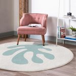 - RealHomes Dijital Baskılı Kaymaz Tabanlı Comfort Yuvarlak Halı - Realhomes  Renkli Zeminde Onedraw Çizimli Yaprak Motifli Dijital Baskılı Modern Turkuaz Mutfak Yıkanabilir Kaymaz Tabanlı Yuvarlak Halı Realhomes