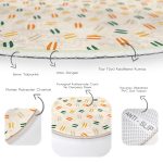 - RealHomes Dijital Baskılı Kaymaz Tabanlı Comfort Yuvarlak Halı - Realhomes  Renkli Zeminde Onedraw Çizimli Dijital Baskılı Modern Koridor ve Antre Yıkanabilir Kaymaz Tabanlı Yuvarlak Halı Realhomes