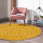 - RealHomes Dijital Baskılı Kaymaz Tabanlı Comfort Yuvarlak Halı - Realhomes Renkli Zeminli Geometrik Desen Dijital Baskılı Modern Gold Çocuk ve Genç Odası Yıkanabilir Kaymaz Tabanlı Yuvarlak Halı Realhomes