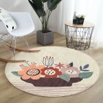 - RealHomes Dijital Baskılı Kaymaz Tabanlı Comfort Yuvarlak Halı - Realhomes  Renkli Zeminli Onedraw Çizimli Çiçek Desenli Dijital Baskılı Modern Balkon Yıkanabilir Kaymaz Tabanlı Yuvarlak Halı Realhomes