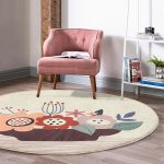 - RealHomes Dijital Baskılı Kaymaz Tabanlı Comfort Yuvarlak Halı - Realhomes  Renkli Zeminli Onedraw Çizimli Çiçek Desenli Dijital Baskılı Modern Balkon Yıkanabilir Kaymaz Tabanlı Yuvarlak Halı Realhomes