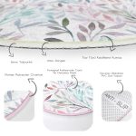 - RealHomes Dijital Baskılı Kaymaz Tabanlı Comfort Yuvarlak Halı - Realhomes  Realhomes Suluboya Yaprak Desenli Dijital Baskılı Renkli Yatak Odası Yıkanabilir Kaymaz Tabanlı Yuvarlak Halı Realhomes